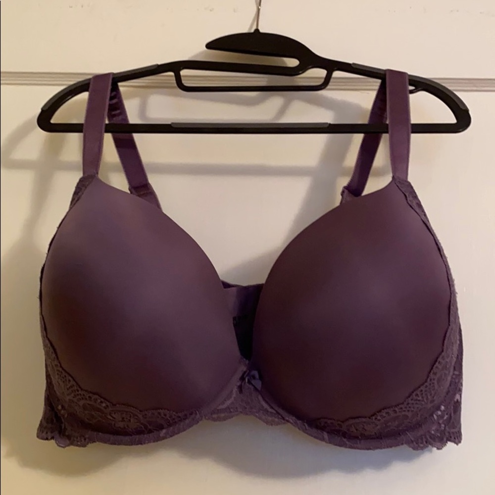Torrid 44F plunge front padded push up bra